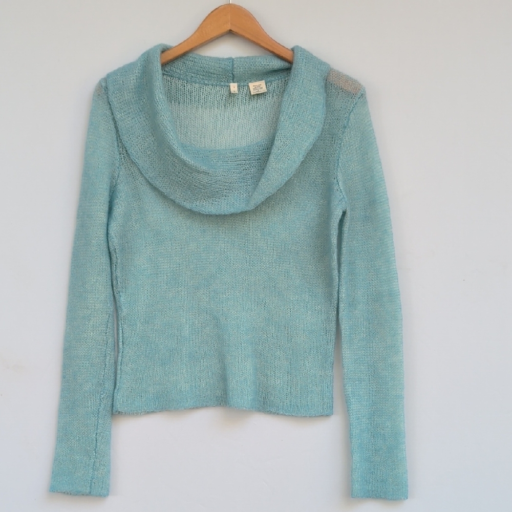 MOTH Anthro Mohair Sweater Cowl Neck Sweater Top - Small
